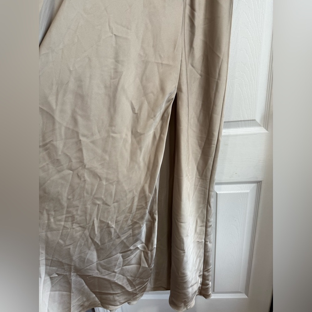 Birdy Grey Satin Maxi Skirt in Cream - Picture 5 of 7